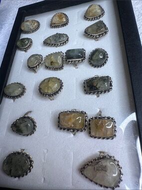 Prehnite Crystal Gemstone Jewelry Lot NEW